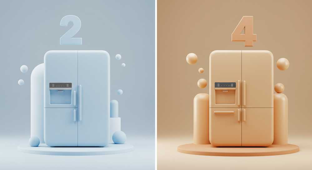 Nên mua tủ lạnh 2 cánh hay 4 cánh để tối ưu cho gia đình 1 Điểm khác biệt cốt lõi giữa tủ lạnh 2 cánh và 4 cánh
